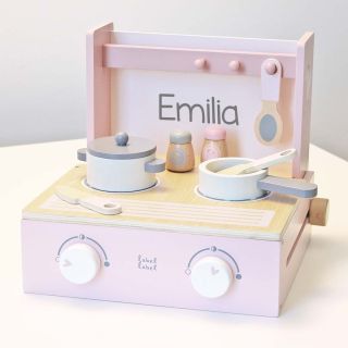 Klappbare Kinderküche rosa mit Personalisierung
