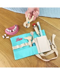 Personalisierbares Zahnarzt-Set für Kinder aus Holz